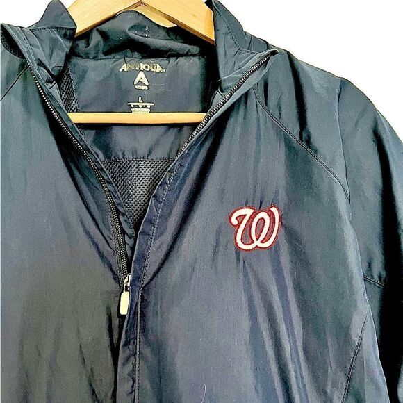 Washington Nationals Lightweight Full Zip Jacket Women’s Large Navy Blue - Picture 4 of 16
